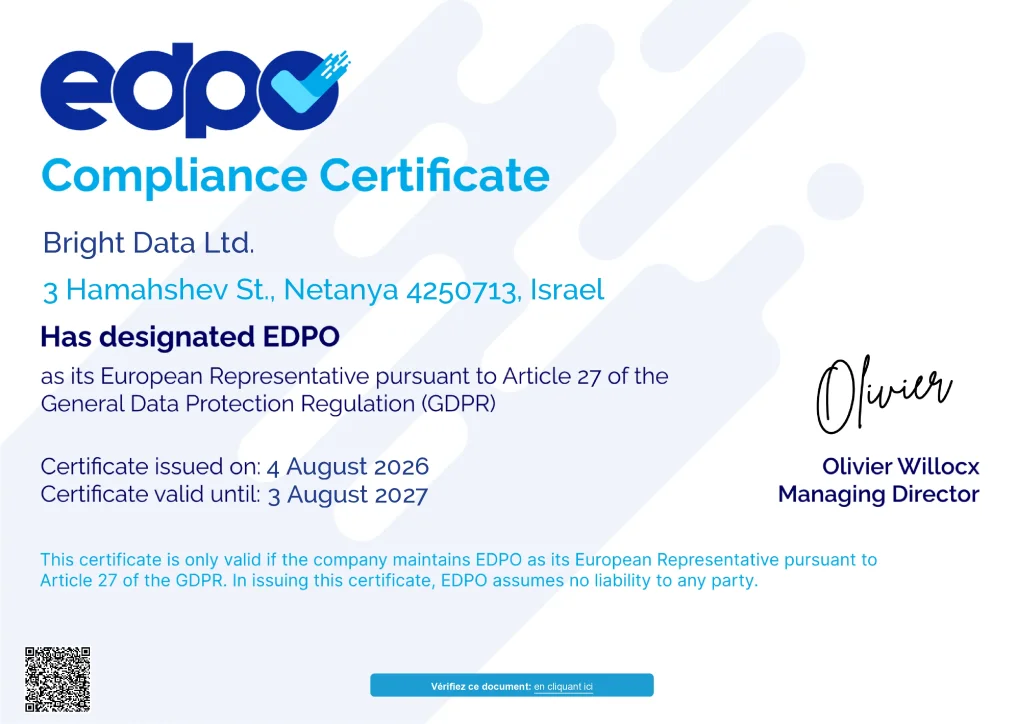 EDPO EU Representative