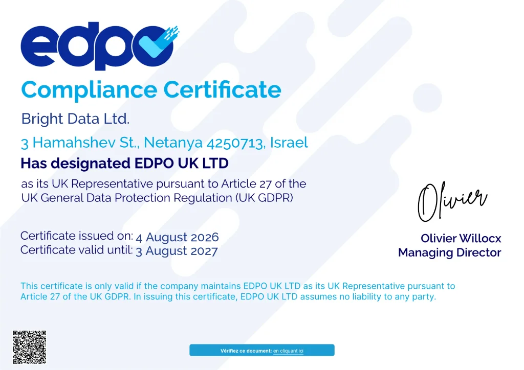 EDPO UK Representative