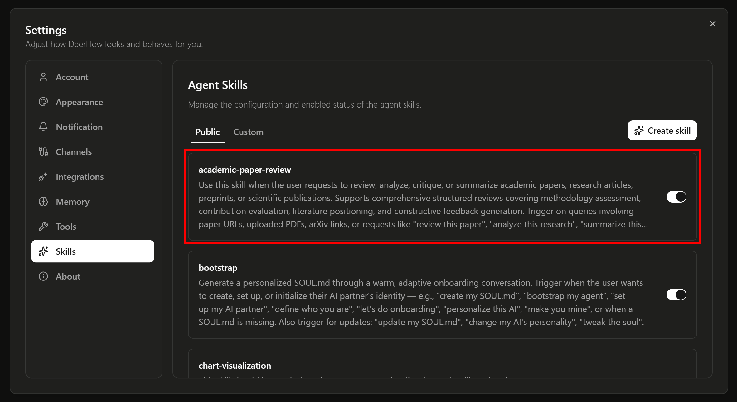 Note the “academic-paper-review” skill
