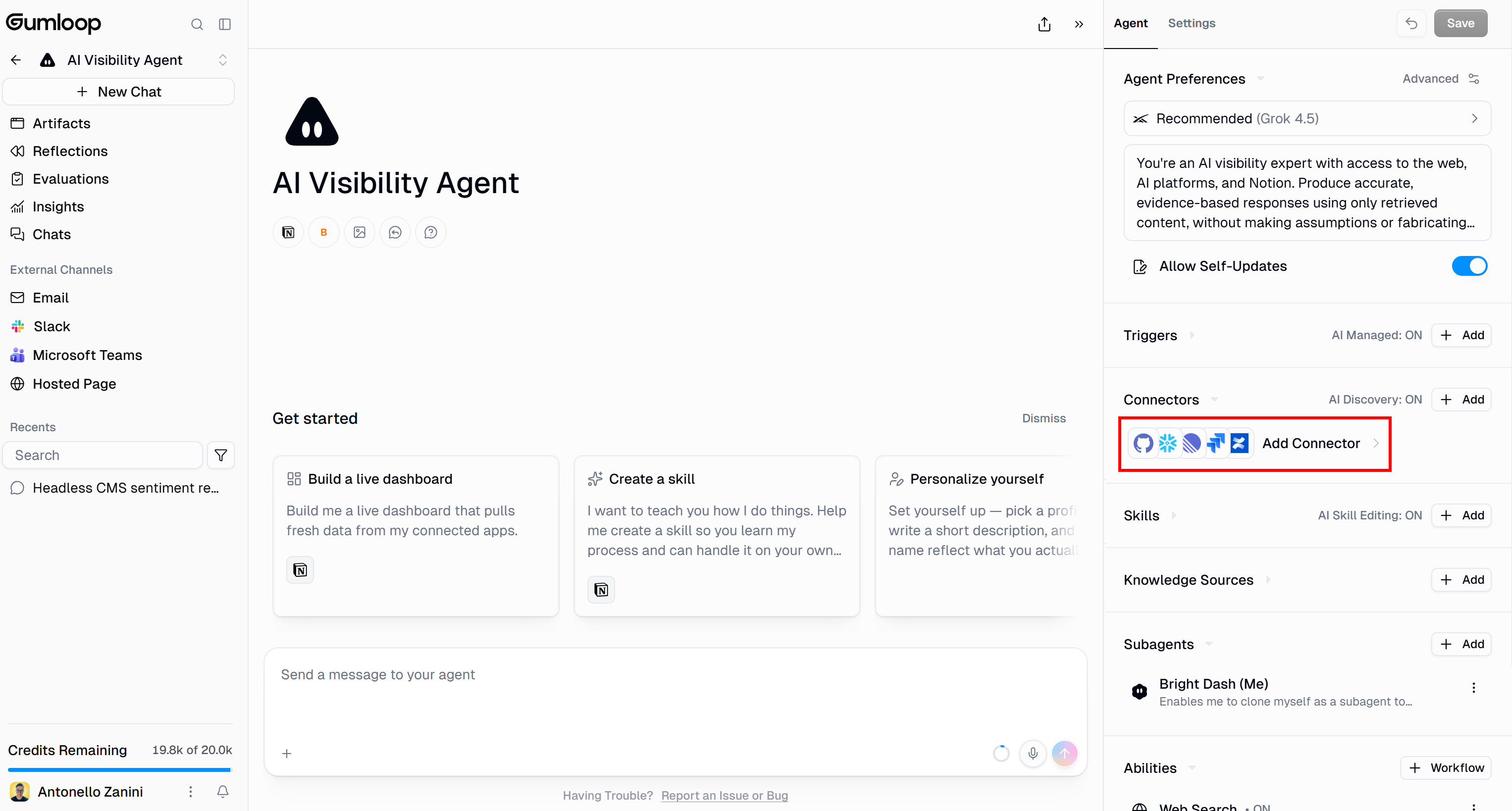 Clicking the “Add Connector” button