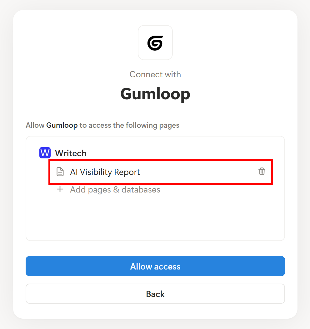 Adding the “AI Visibility Report” page