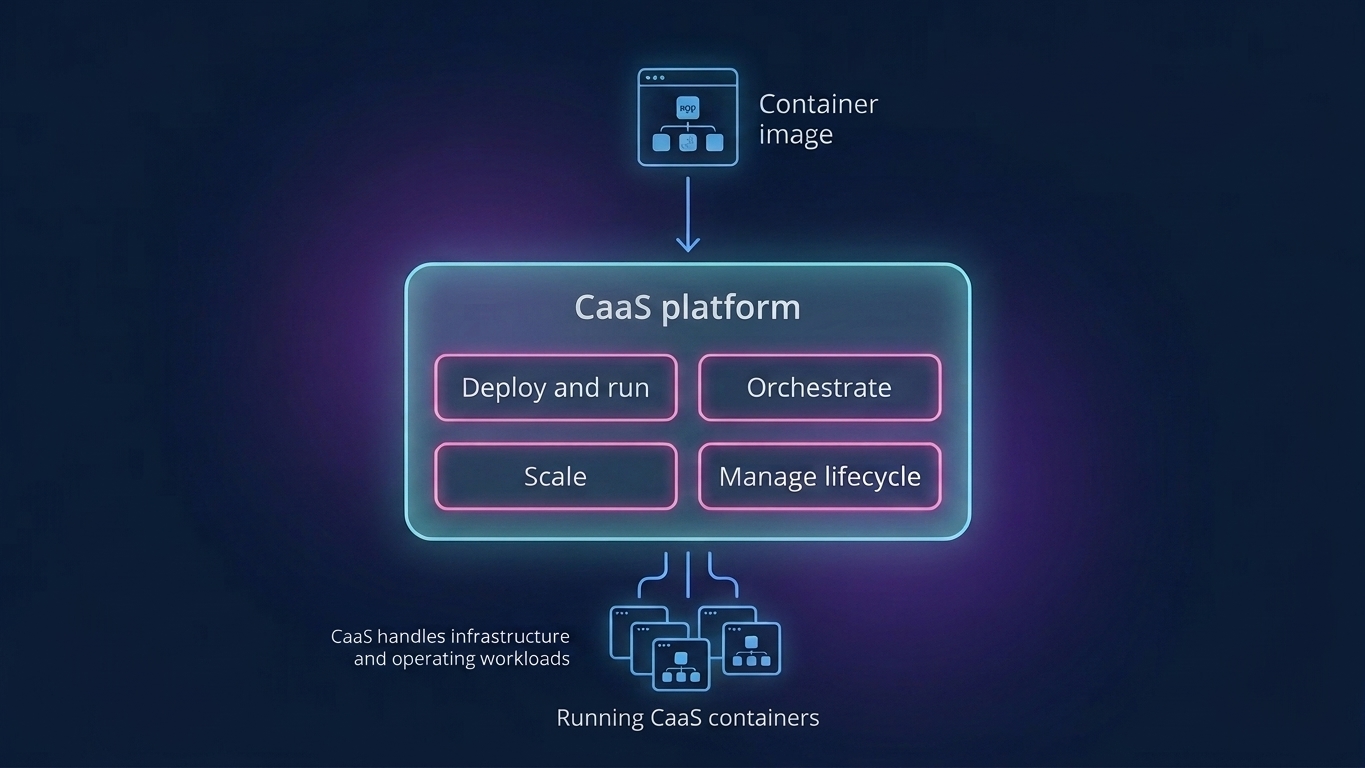 High-level representation of the CaaS cloud service model