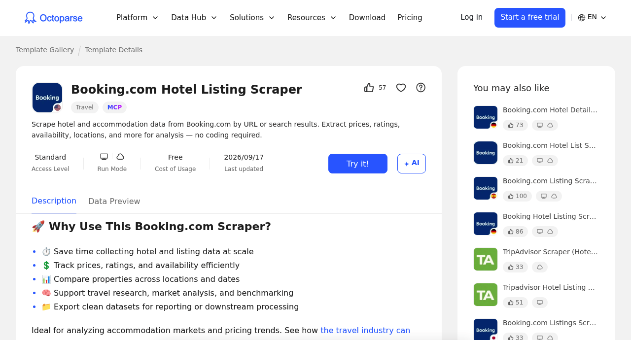 Octoparse Booking.com-Scraper