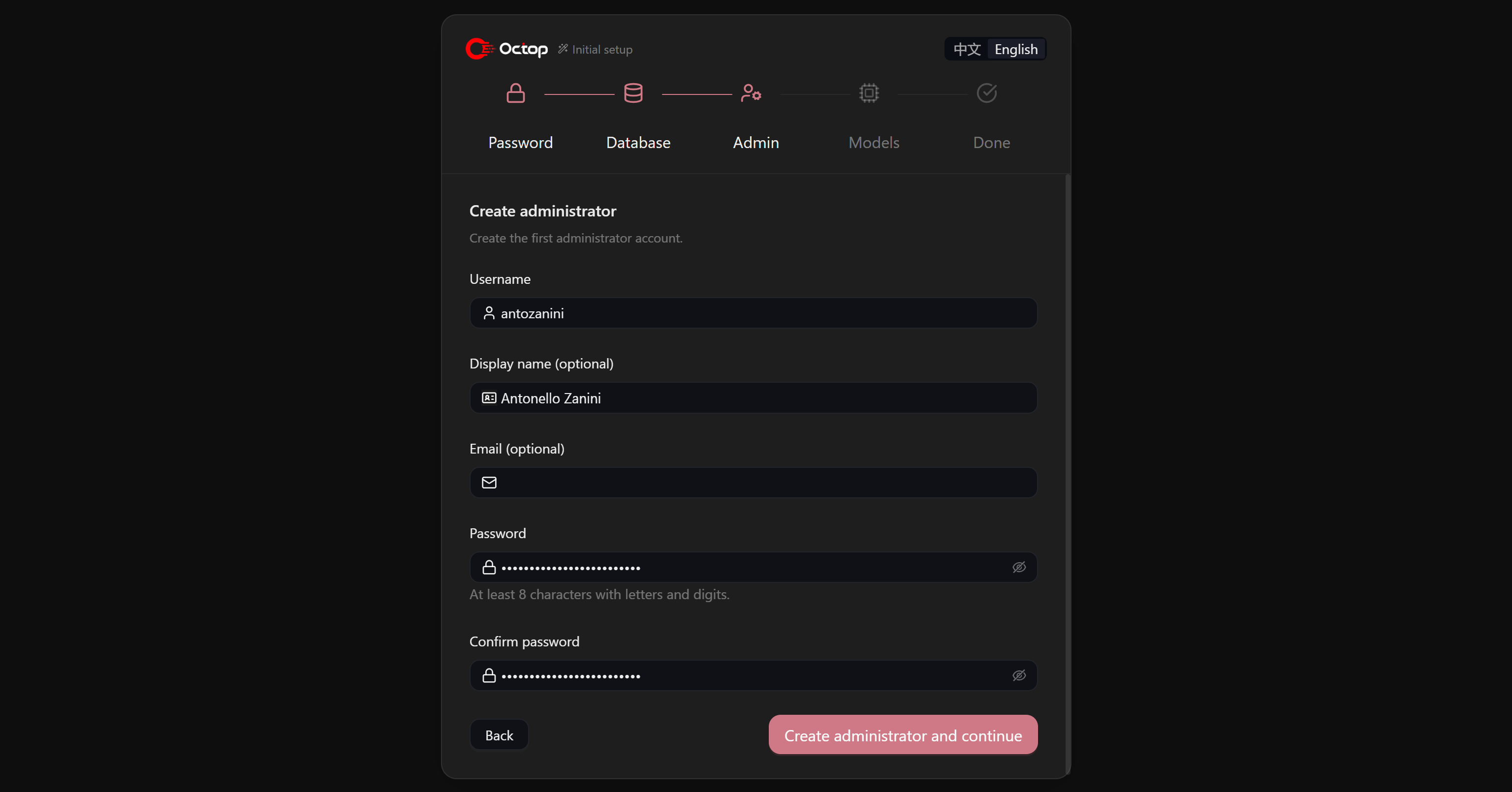 Setting up an account