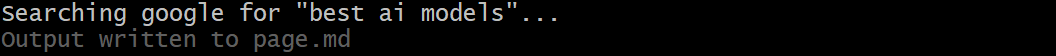 La sortie produite par le pipeline CLI
